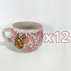 TAZA CHOCOLATERA MEDIANA FONDO TRADICIONAL MIK ROSA MARIPOSAS