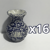 FLORERO ONDAS PERSONALIZADO 15 CM FONDO TRADICIONAL MIK AZUL COBALTO NOMBRE