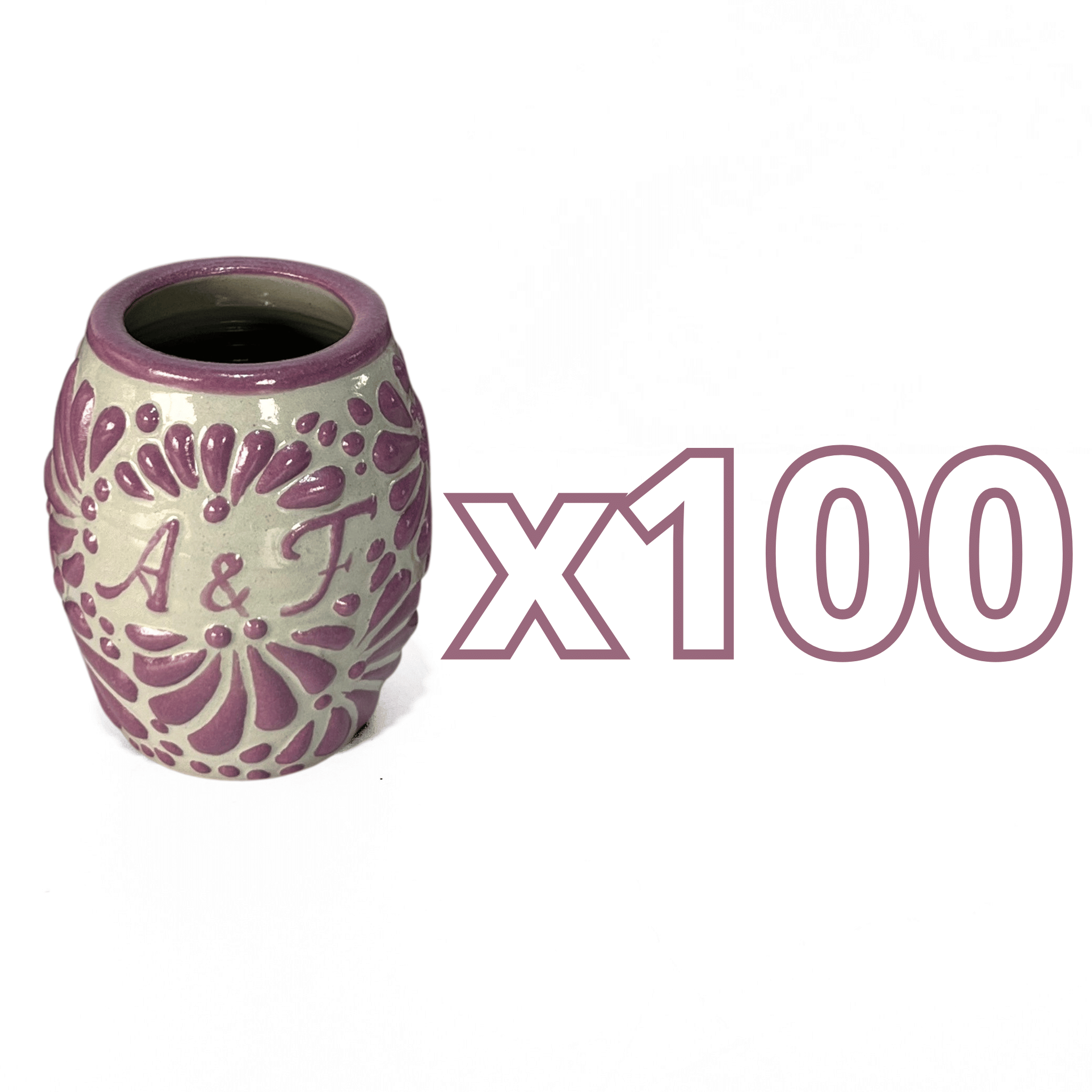 TEQUILERO BARRIL 8 CARACTERES FONDO TRADICIONAL MIK MORADO INICIALES