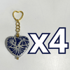 LLAVERO CORAZON GRANDE 7 CM TRIDIMENSIONAL FONDO TRADICIONAL CENEFA AZUL COBALTO