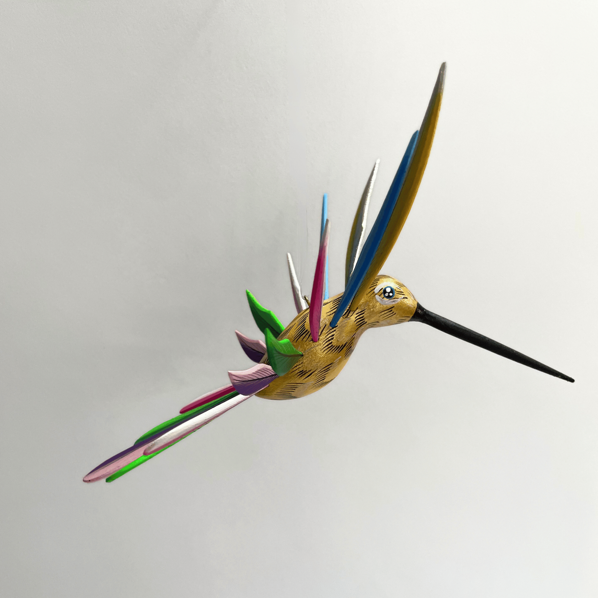 COLIBRI ALEBRIJE DORADO MULTICOLOR OAXACA