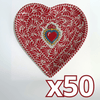CHAROLA DE CORAZON 25 CM FONDO TRADICIONAL MIK ROJO SAGRADO CORAZON
