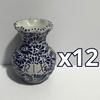 FLORERO ONDAS PERSONALIZADO 15 CM FONDO TRADICIONAL MIK AZUL COBALTO NOMBRE