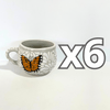 TAZA CHOCOLATERA MEDIANA FONDO TRADICIONAL MIK BLANCO MARIPOSAS