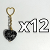 LLAVERO CORAZON INFLADO FONDO TRADICIONAL MIK NEGRO