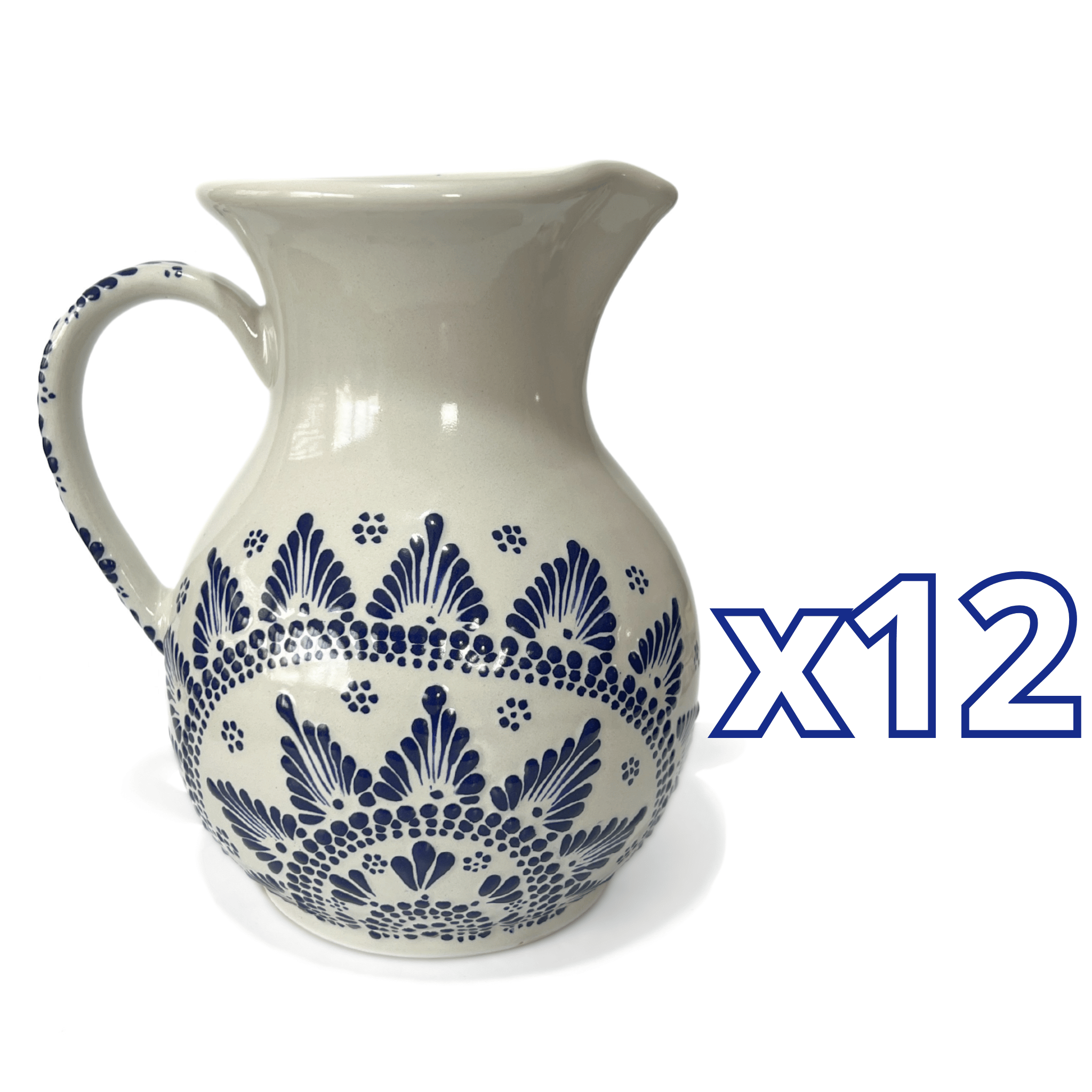 JARRA FONDO TRADICIONAL CENEFA MANDALA AZUL COBALTO