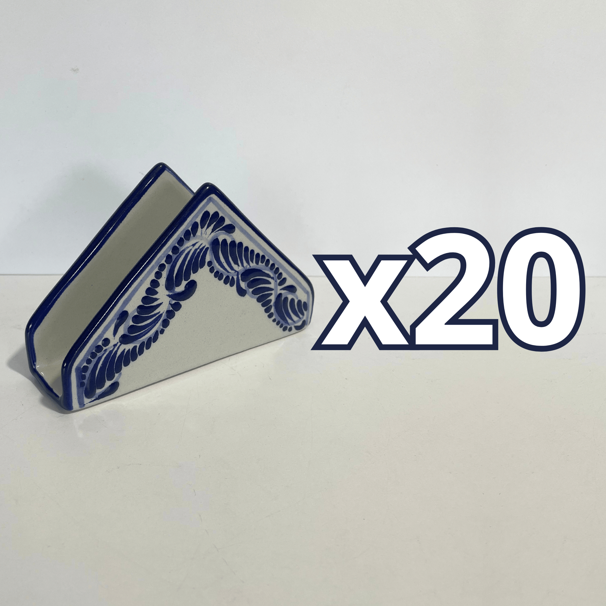 SERVILLETERO FONDO TRADICIONAL CENEFA ORILLA AZUL COBALTO