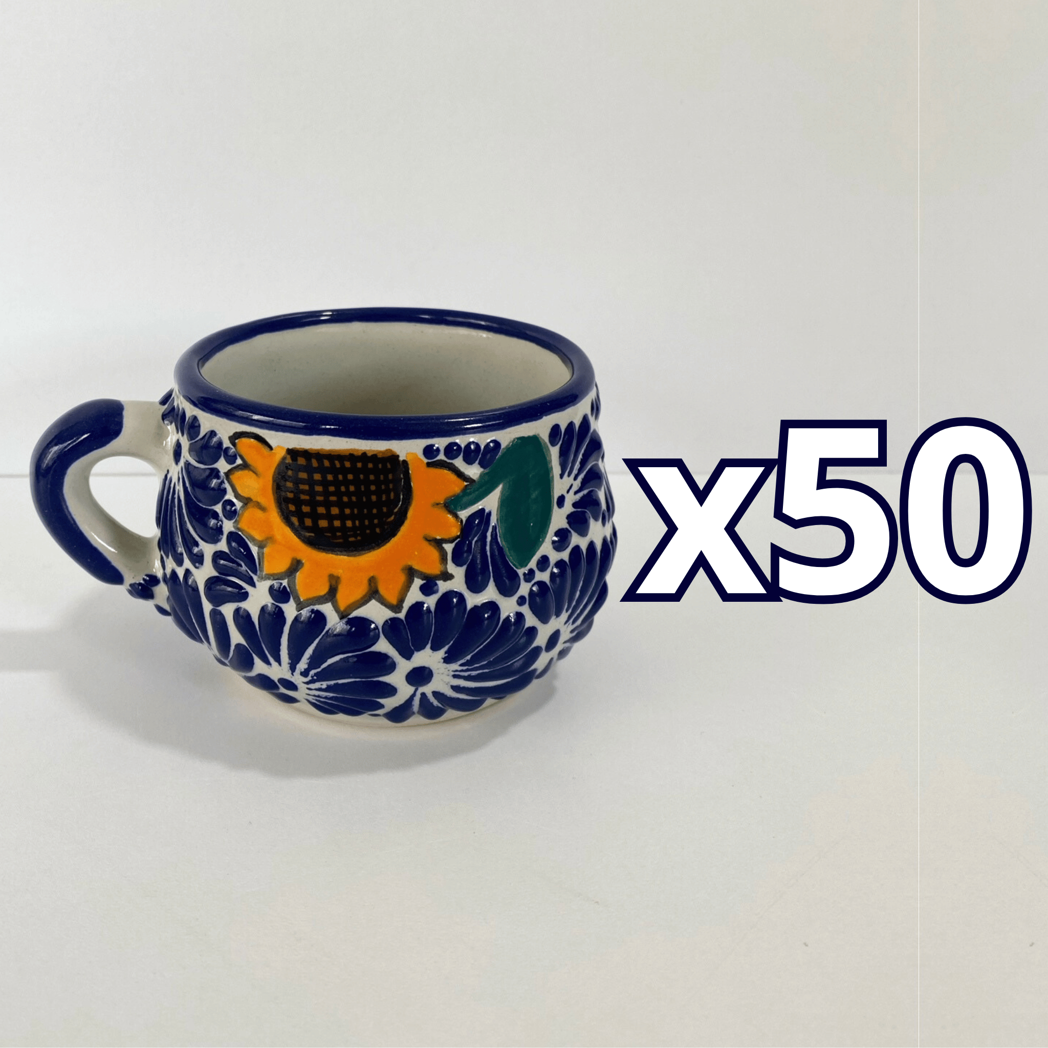 TAZA CHOCOLATERA MEDIANA VERSION GIRASOL ESTILO MIK