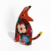 ALEBRIJE DE MADERA COYOTE FLORES COLA AMARILLA