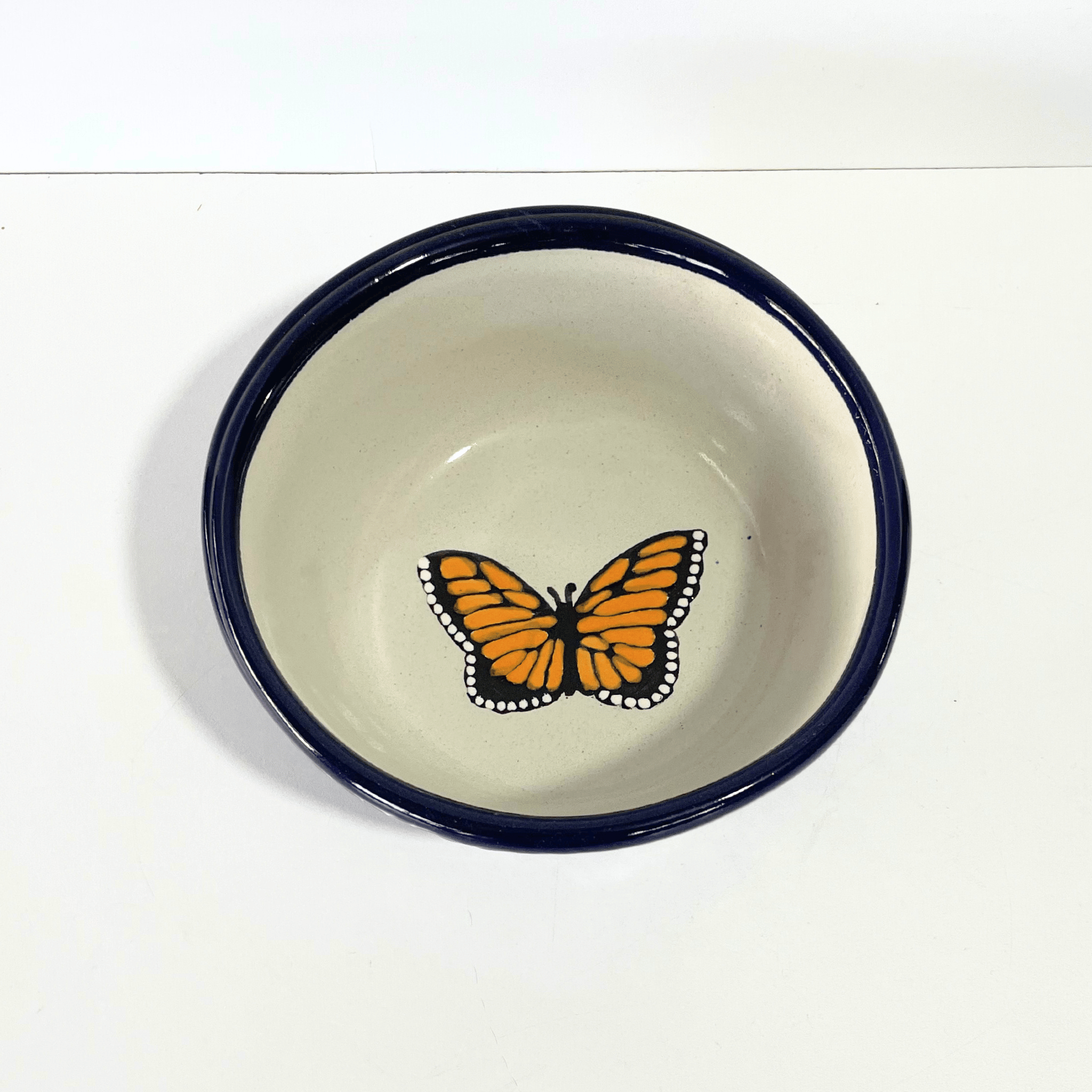 TAZON 15 CM FONDO TRADICIONAL CENEFA AZUL COBALTO MARIPOSA