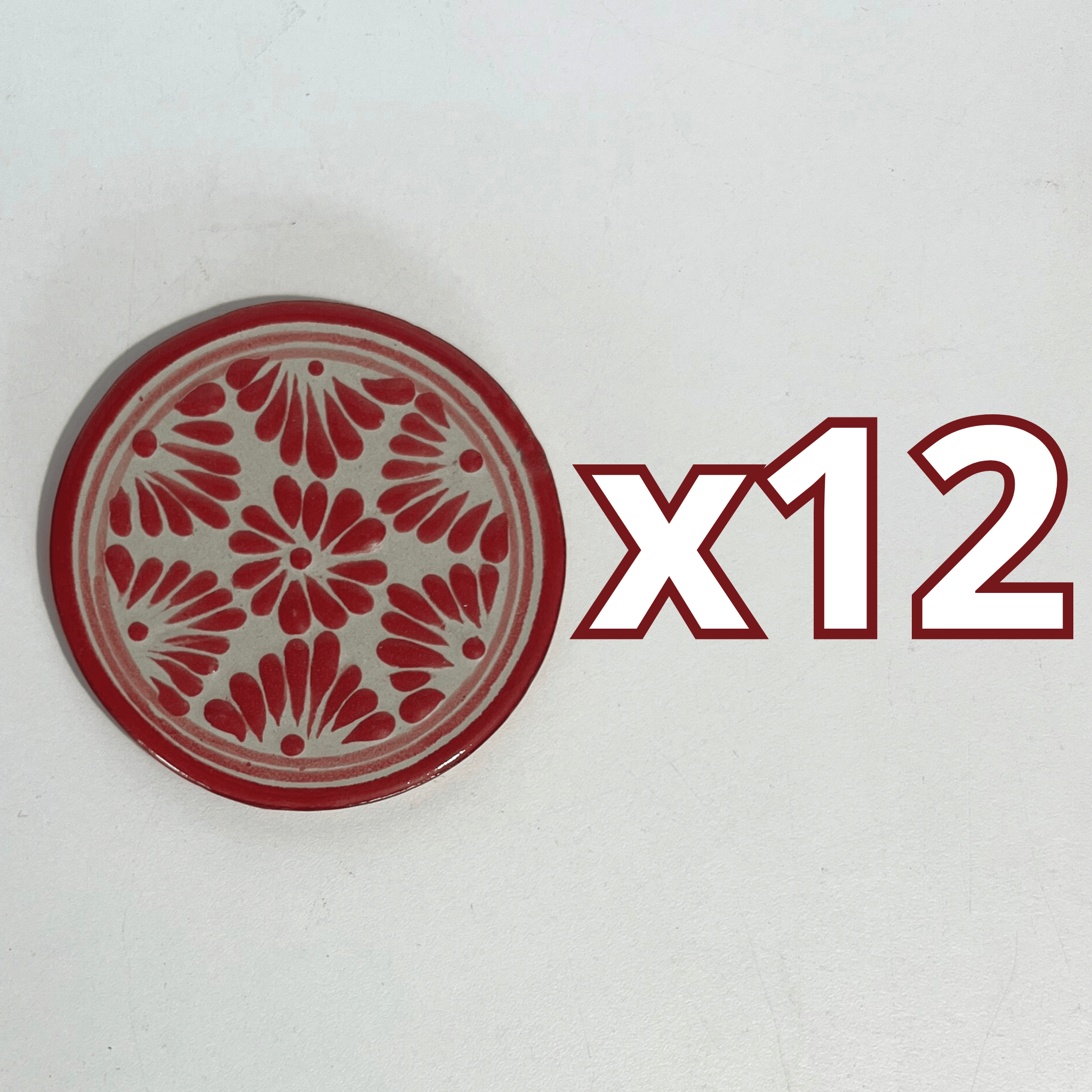 PORTA VASO FONDO TRADICIONAL CENEFA ROJO