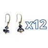 ARETES ESFERA Y DONA FONDO TRADICIONAL DECORADO AZUL COBALTO