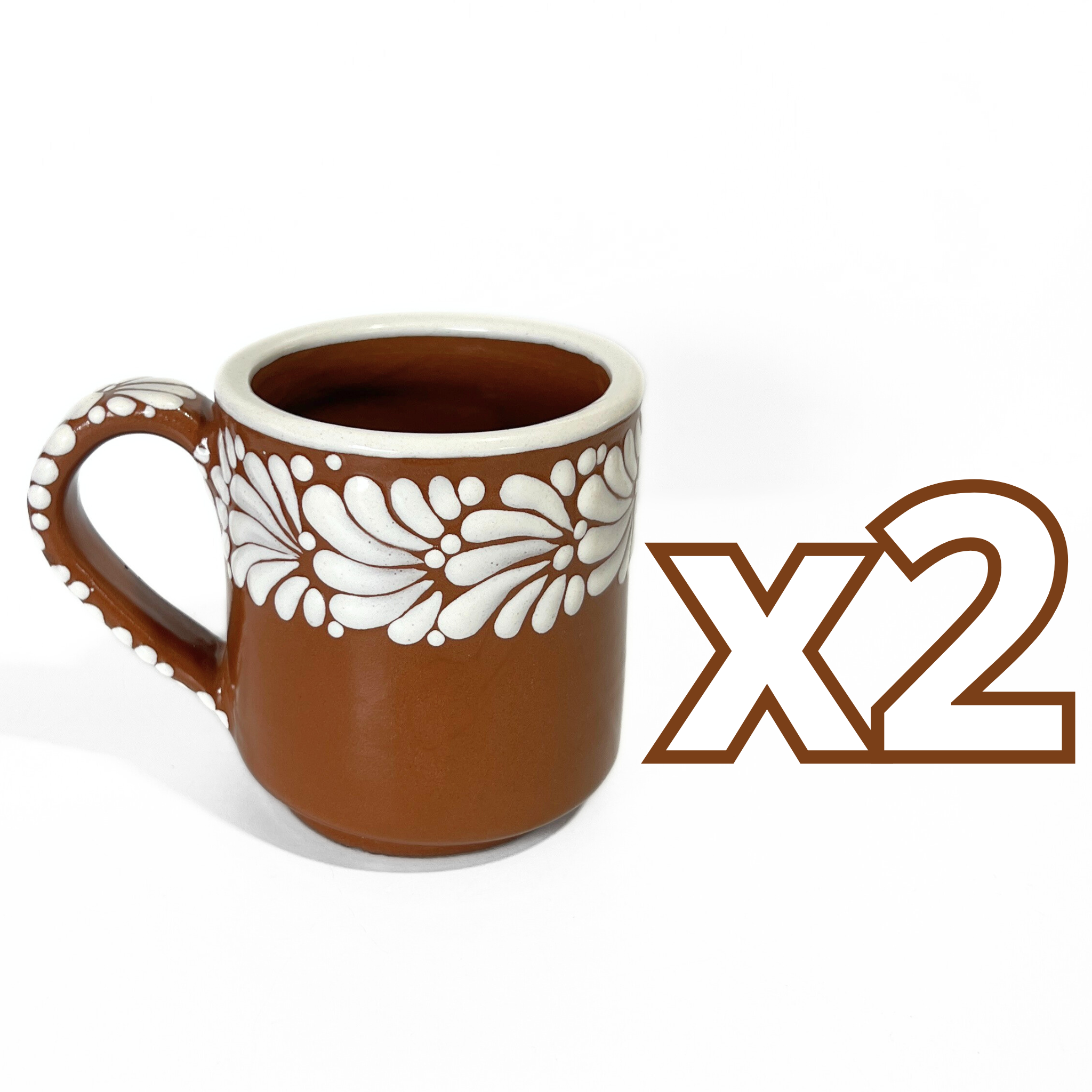 TAZA RECTA ESTANDAR FONDO CAFE CENEFA MIK BLANCO