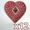 CHAROLA DE CORAZON 25 CM FONDO TRADICIONAL MIK ROJO SAGRADO CORAZON