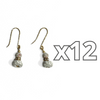 ARETES ESFERA DECORADO ROSA Y DONA DECORADO BLANCO