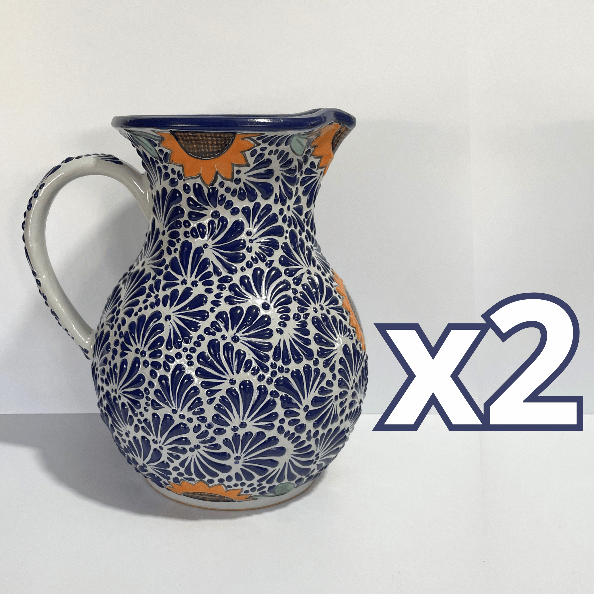 JARRA FONDO TRADICIONAL MIK AZUL COBALTO GIRASOLES