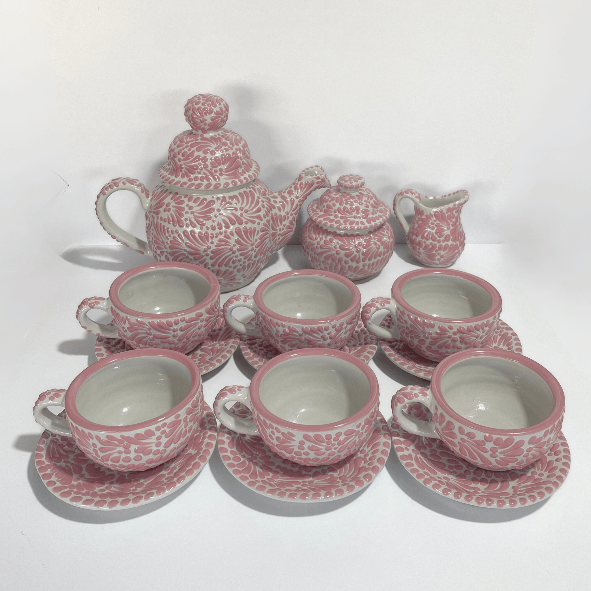 JUEGO DE TÉ FONDO TRADICIONAL MIK ROSA PARA 6 PERSONAS