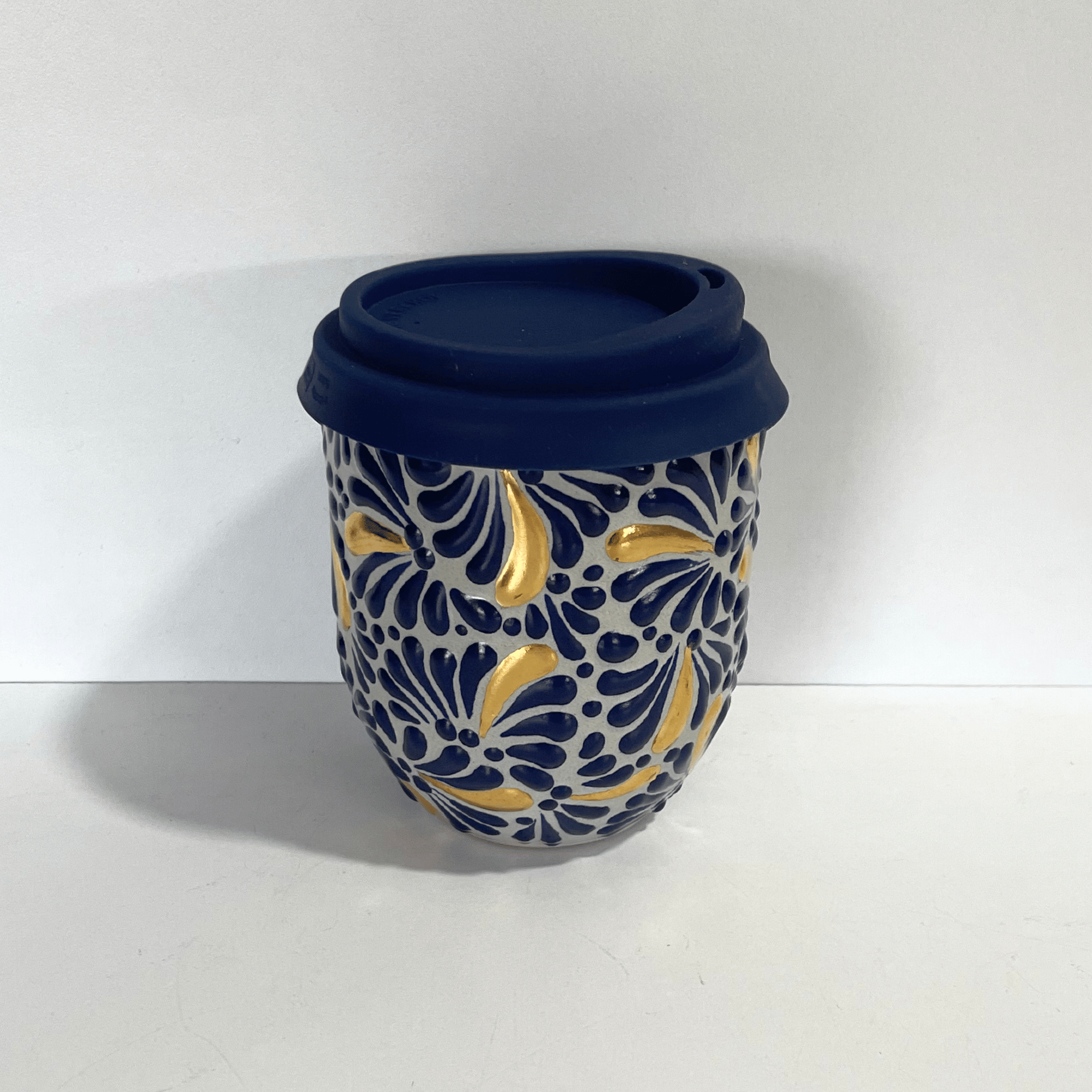 DESTELLOS DE ORO TERMO BOLITA FONDO TRADICIONAL MIK AZUL COBALTO