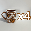 TAZA RECTA ESTANDAR FONDO CAFE MIK BLANCO MARIPOSAS