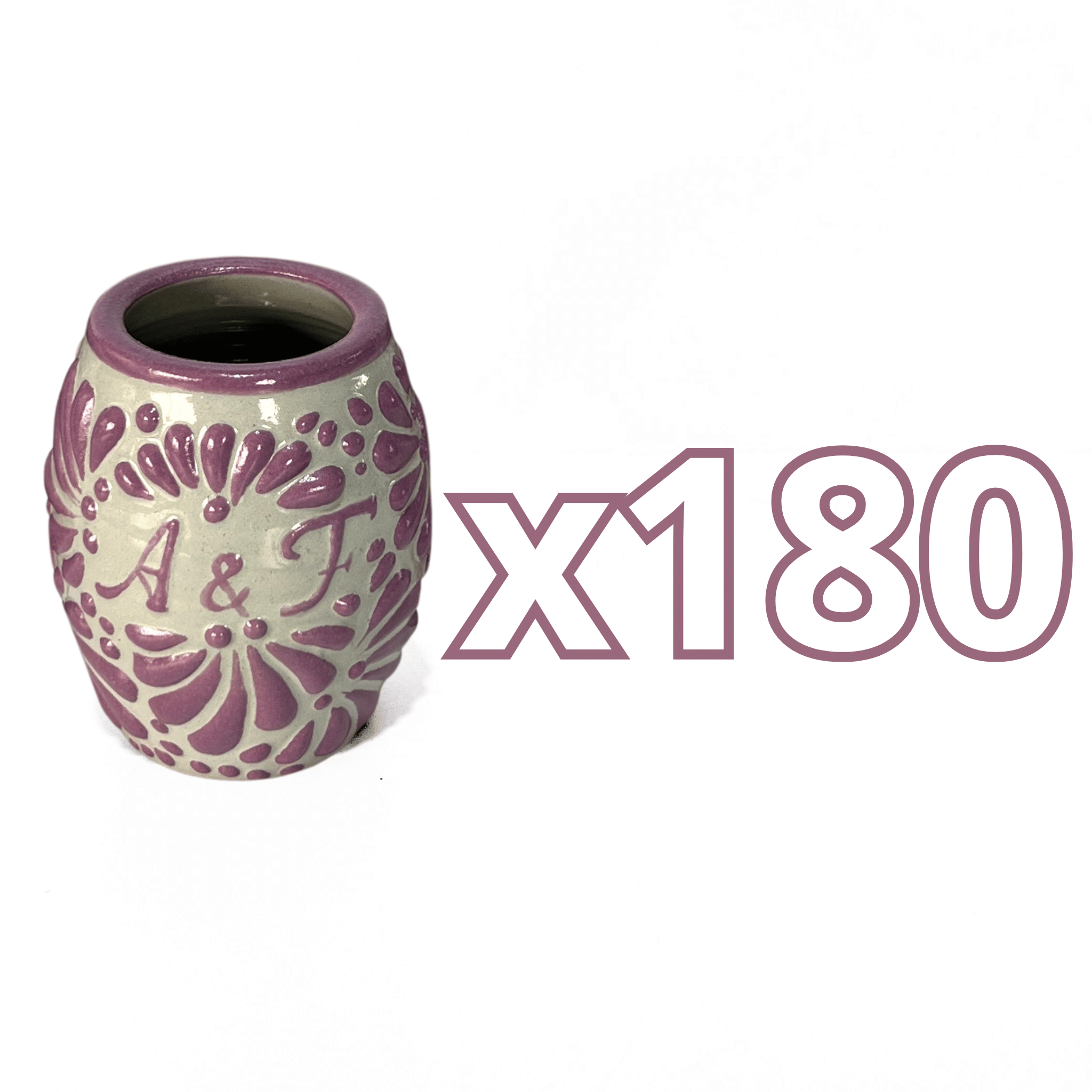 TEQUILERO BARRIL 8 CARACTERES FONDO TRADICIONAL MIK MORADO INICIALES