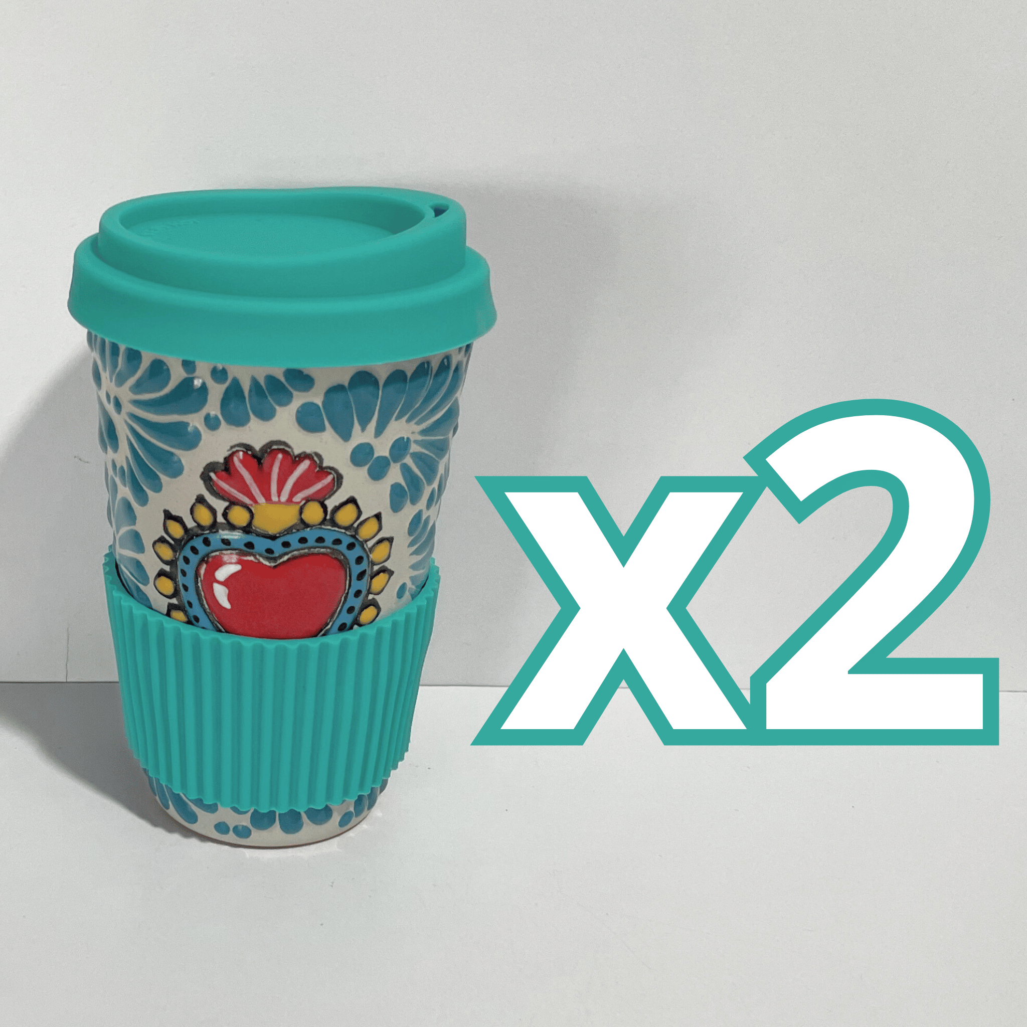 TERMO 15 CM SIN ASA FONDO TRADICIONAL MIK VERDE TURQUESA SAGRADO CORAZON