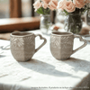 DUO TAZA CORAZON CON ASA DE CORAZON FONDO TRADICIONAL MIK CENEFA BLANCO MAMÁS DE LOS NOVIOS