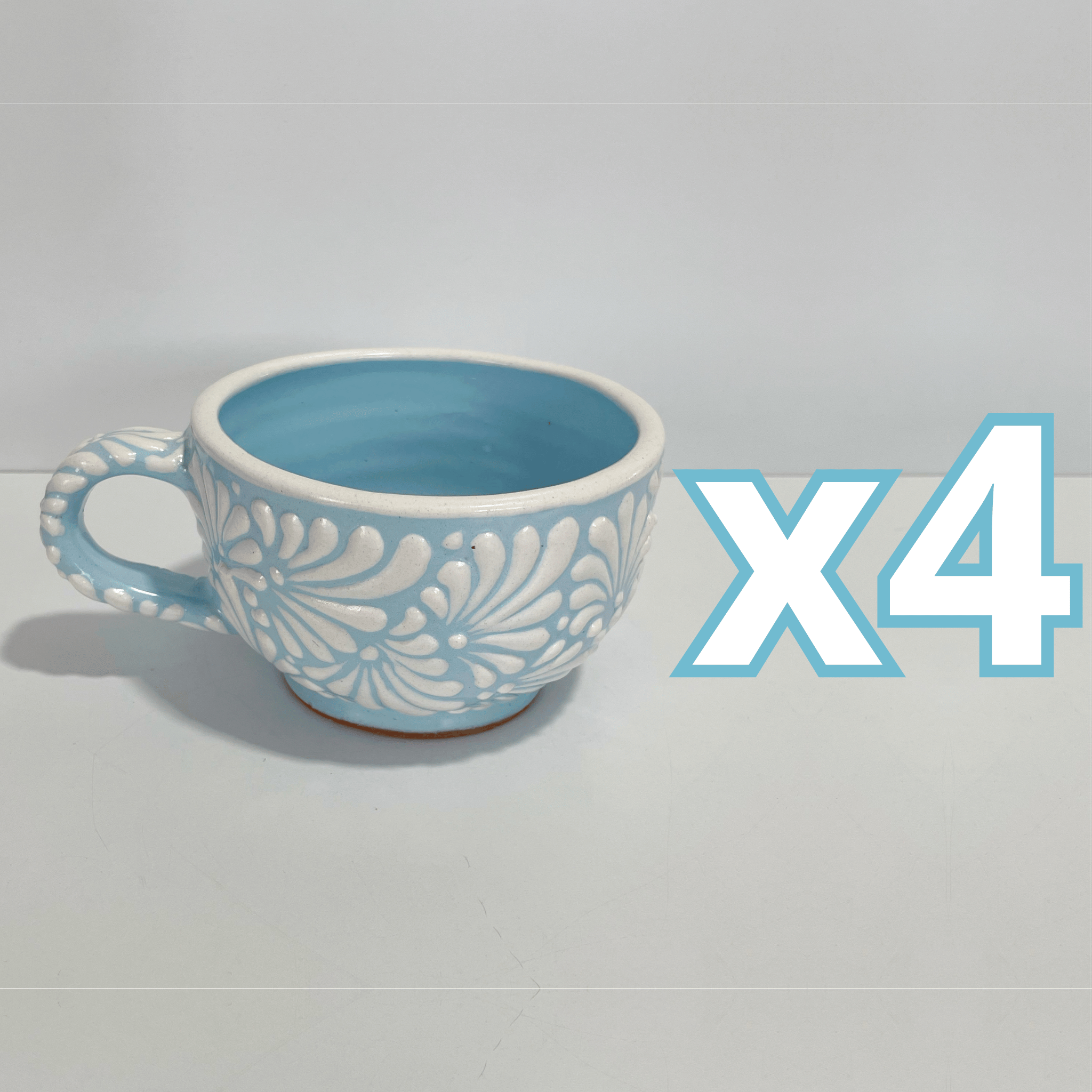 TAZA 300 ML FONDO BABY BLUE MIK BLANCO