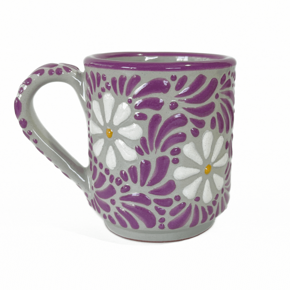TAZA RECTA ESTANDAR FONDO TRADICIONAL MIK MORADO MARGARITAS
