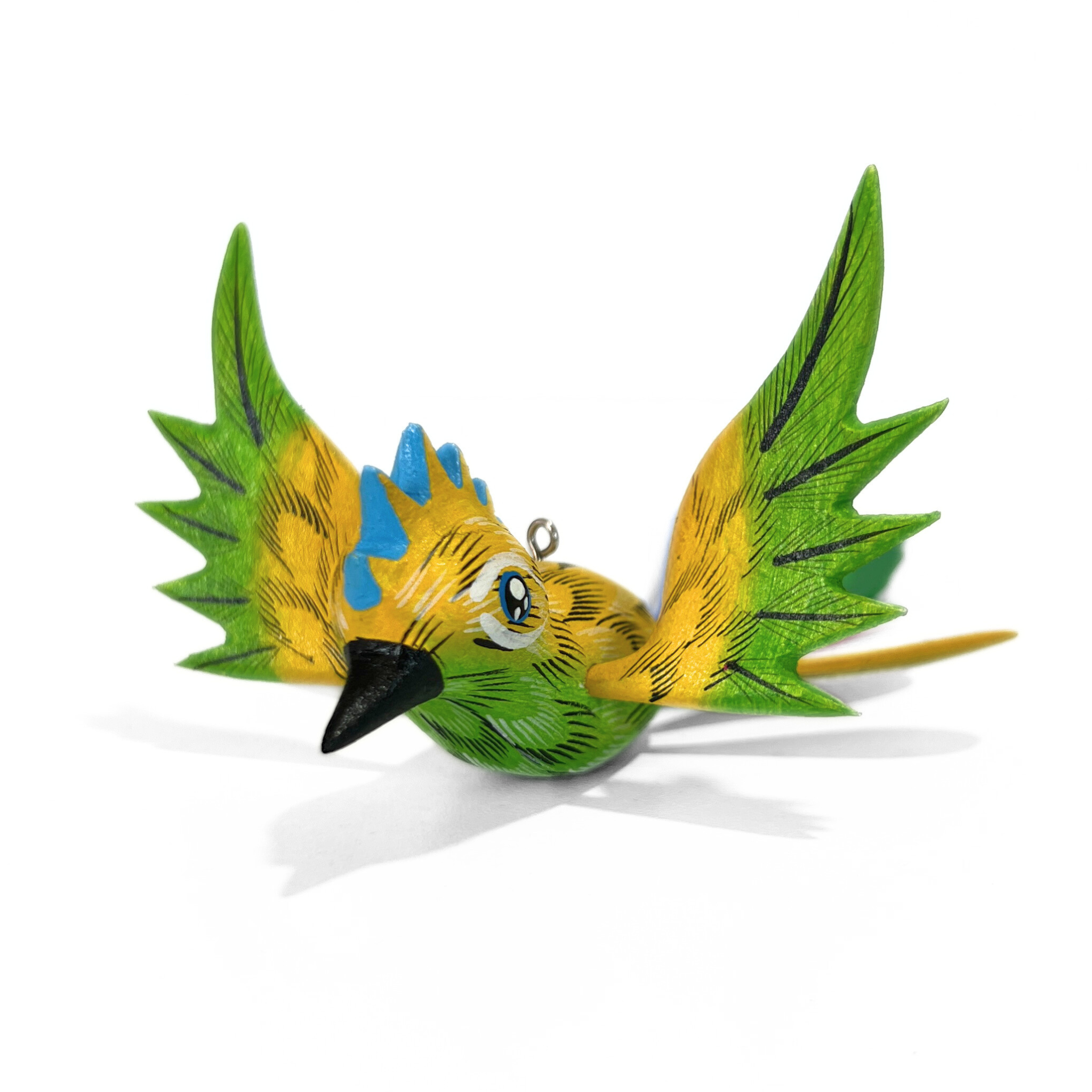 QUETZAL ALEBRIJE CHICO AMARILLO Y VERDE MULTICOLOR OAXACA