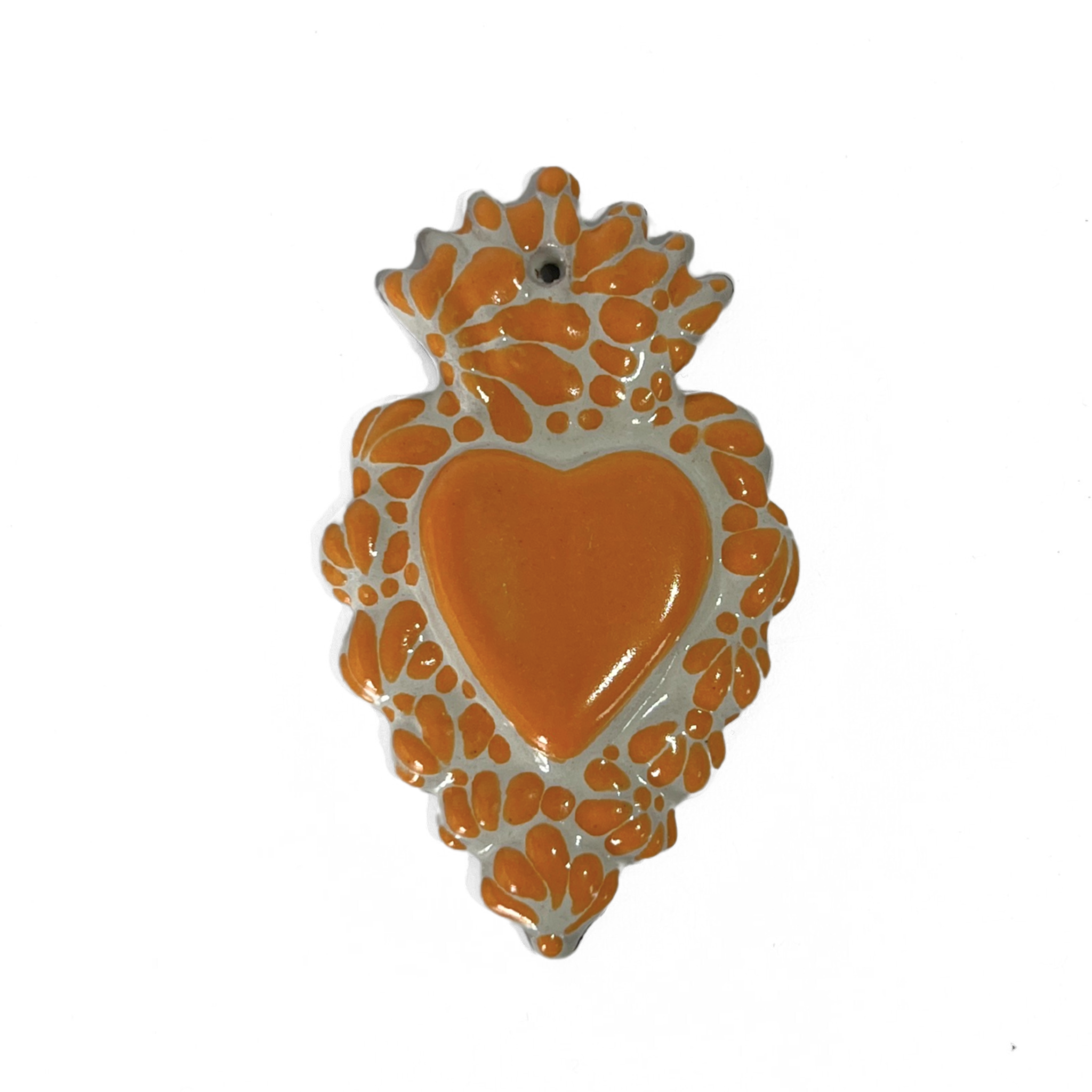 SAGRADO CORAZON DIJE MILAGRITO NARANJA