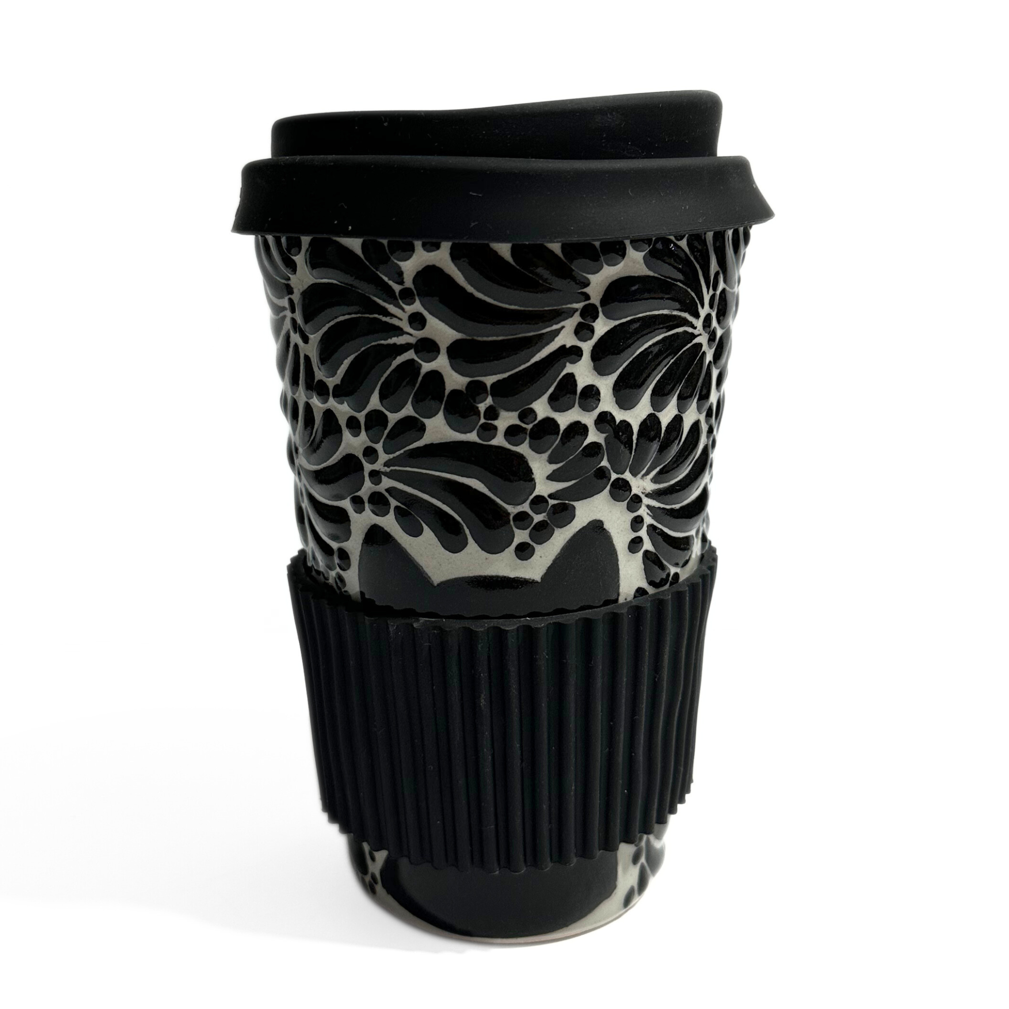 TERMO 15 CM SIN ASA FONDO TRADICIONAL MIK NEGRO GATO NEGRO CON OJOS AMARILLOS