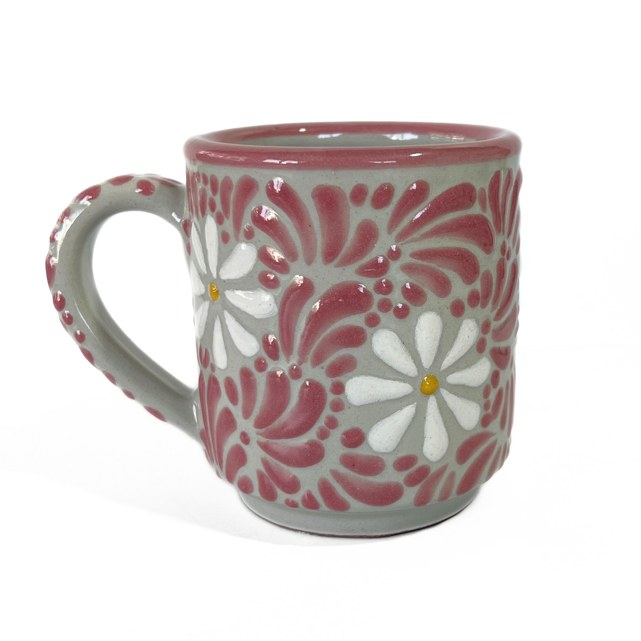 TAZA RECTA ESTANDAR FONDO TRADICIONAL MIK ROSA MARGARITAS