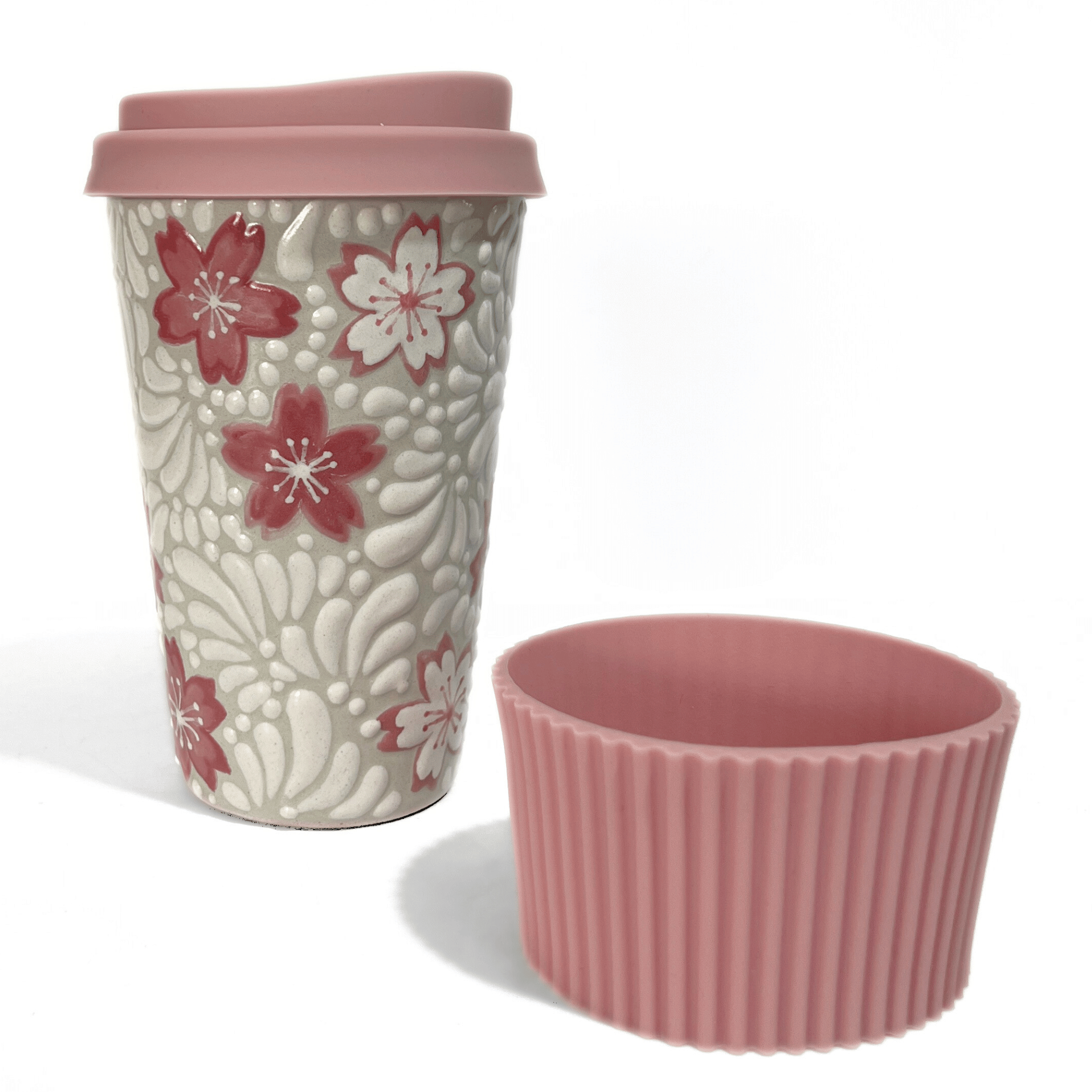 TERMO 15 CM SIN ASA FONDO TRADICIONAL MIK BLANCO TRES FLORES CEREZO