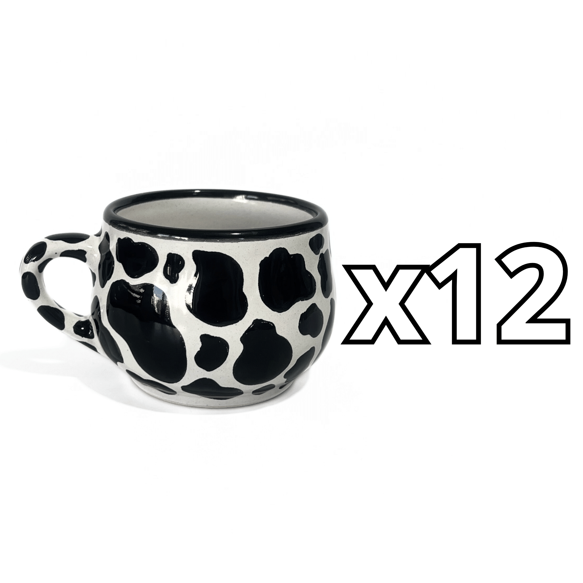 TAZA CHOCOLATERA MEDIANA DECORADO VACA
