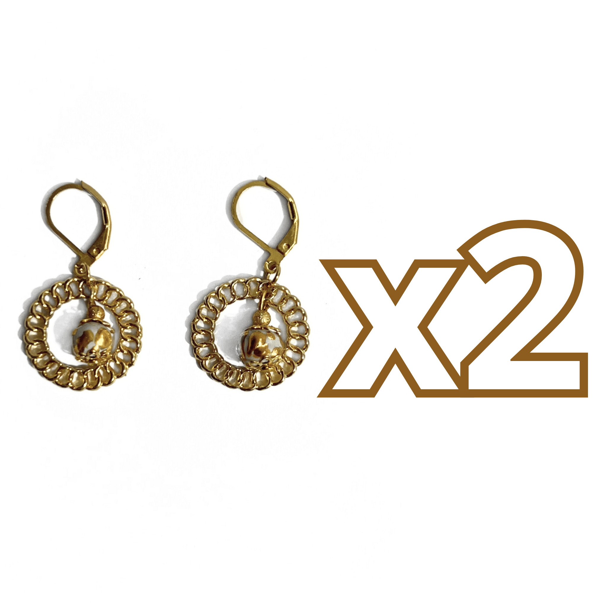 ARETES AROS ESFERA FONDO TRADICIONAL DESTELLOS DE ORO