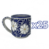 TAZA RECTA ESTANDAR FONDO TRADICIONAL MIK AZUL COBALTO MARGARITAS