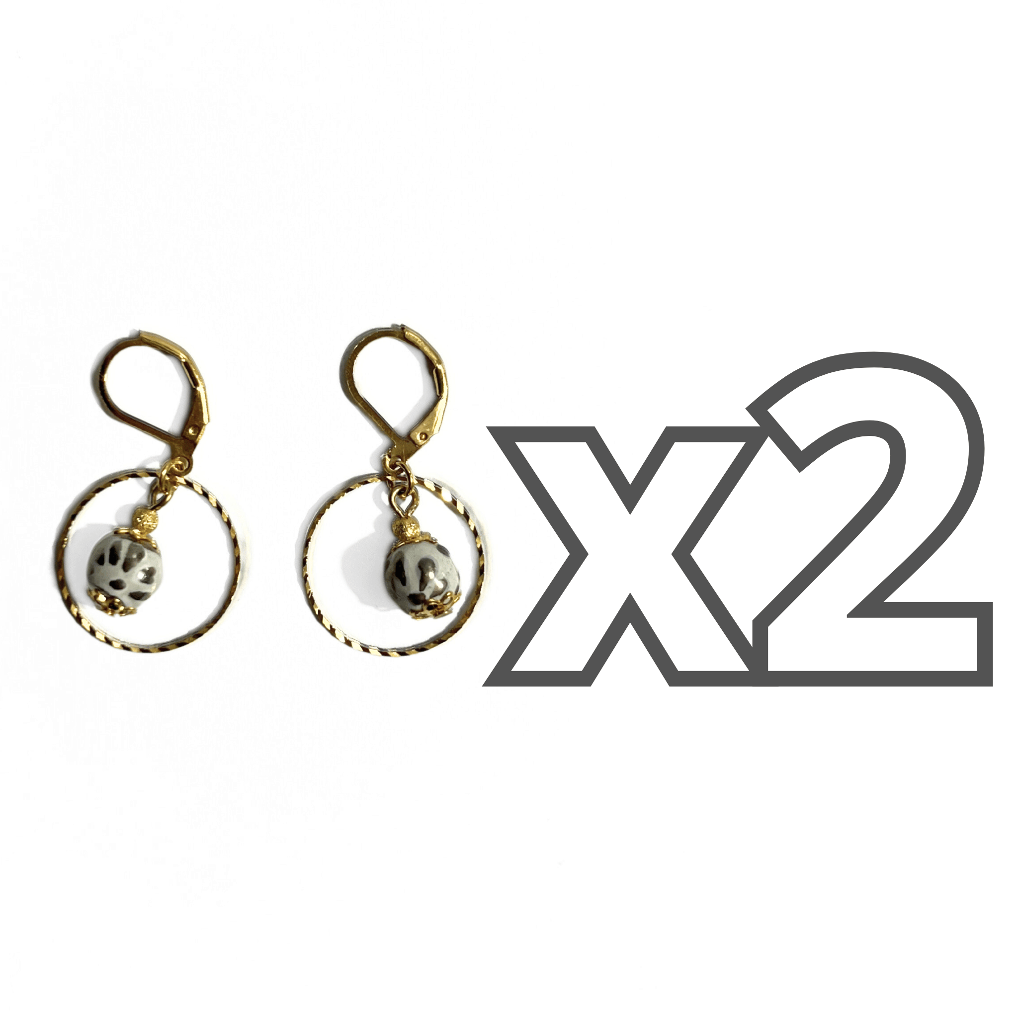 ARETES ARO ESFERA FONDO TRADICIONAL DESTELLOS DE PLATA