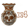 FLORERO ONDAS 15 CM 8 CARACTERES FONDO TRADICIONAL CENEFA TERRACOTA CALAVERA