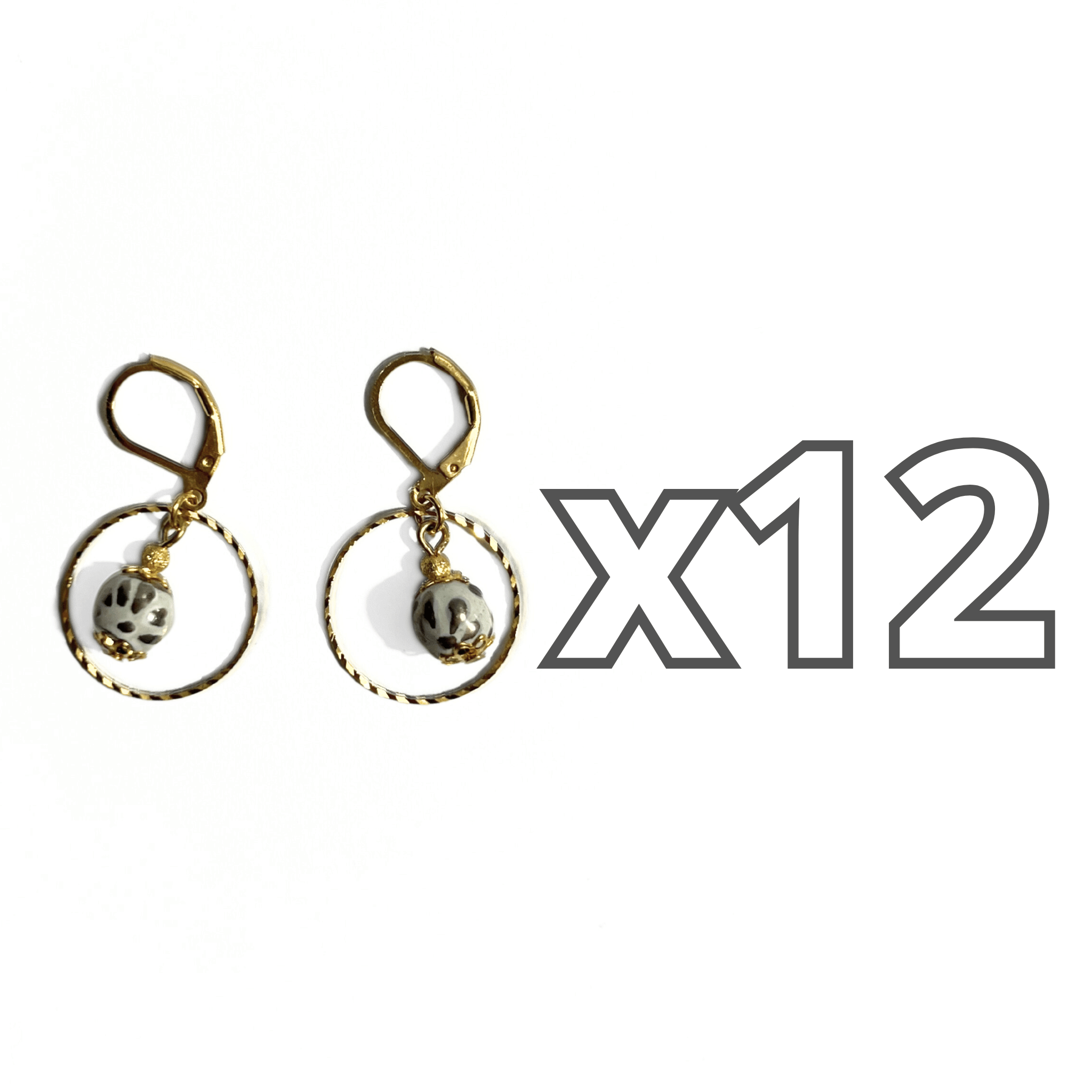 ARETES ARO ESFERA FONDO TRADICIONAL DESTELLOS DE PLATA
