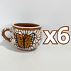 TAZA CHOCOLATERA MEDIANA FONDO CAFE MIK BLANCO MARIPOSAS