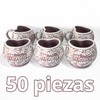 TAZA FORMA CORAZON CHOCOLATERA GRANDE 8 CARACTERES FONDO ROSA MIK BLANCO PERSONALIZADO