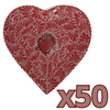CHAROLA DE CORAZON 25 CM FONDO ROSA MIK ROJO SAGRADO CORAZON ROJO