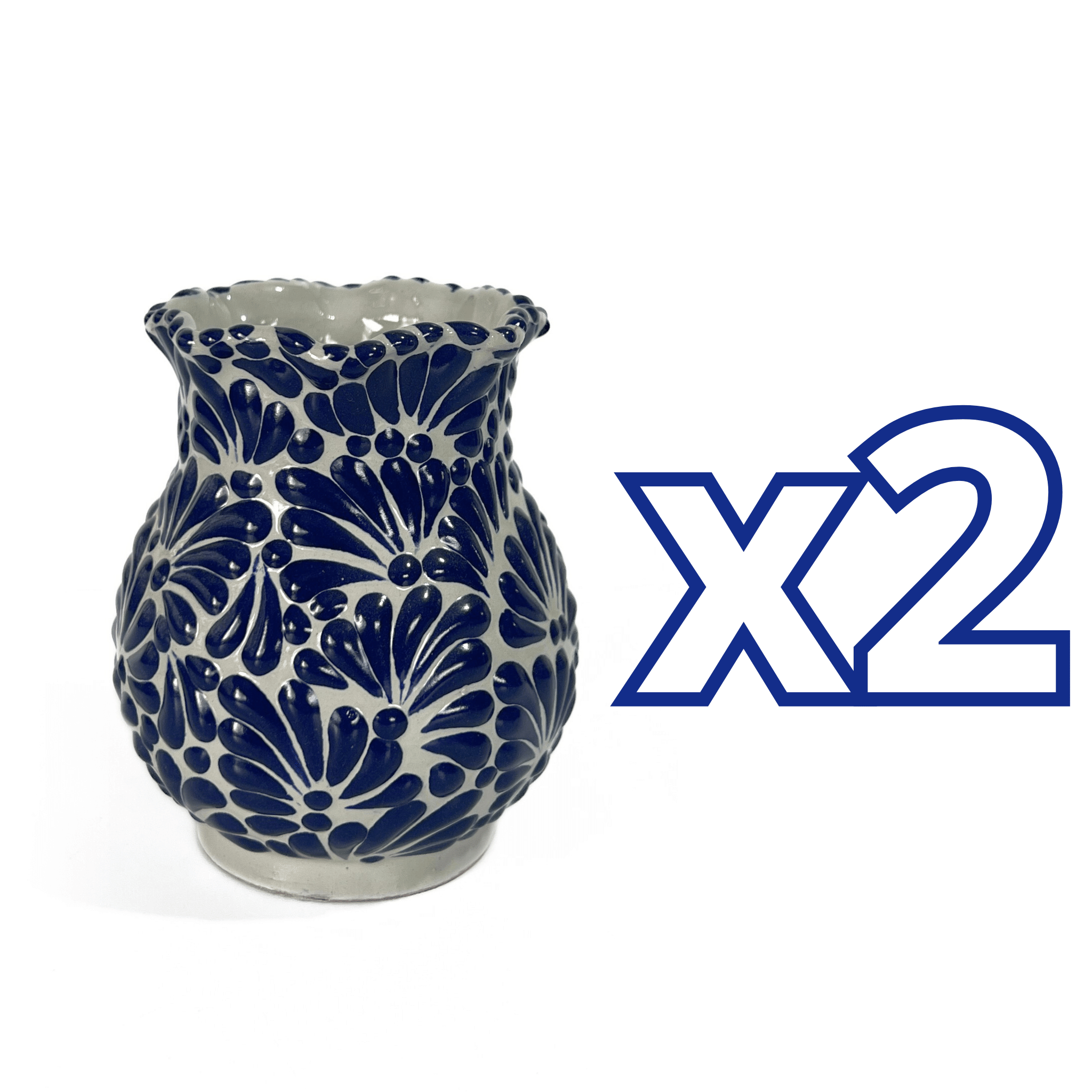 FLORERO ONDAS 8 CM FONDO TRADICIONAL MIK AZUL COBALTO