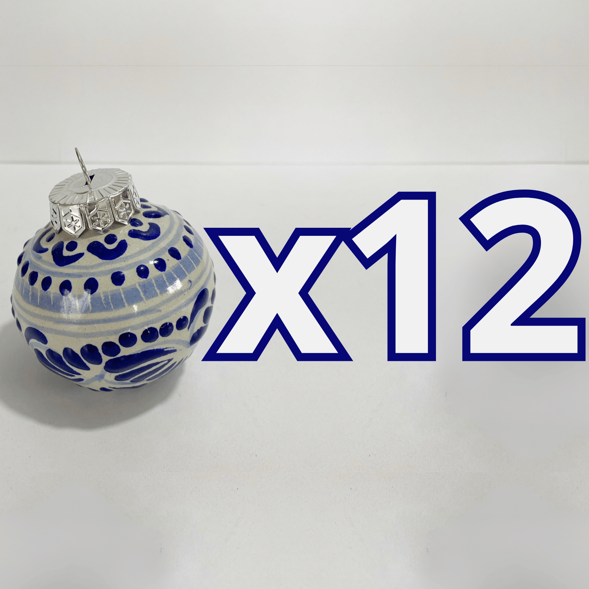 ESFERA NAVIDEÑA FONDO TRADICIONAL CENEFA AZUL COBALTO