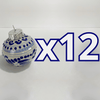 ESFERA NAVIDEÑA FONDO TRADICIONAL CENEFA AZUL COBALTO