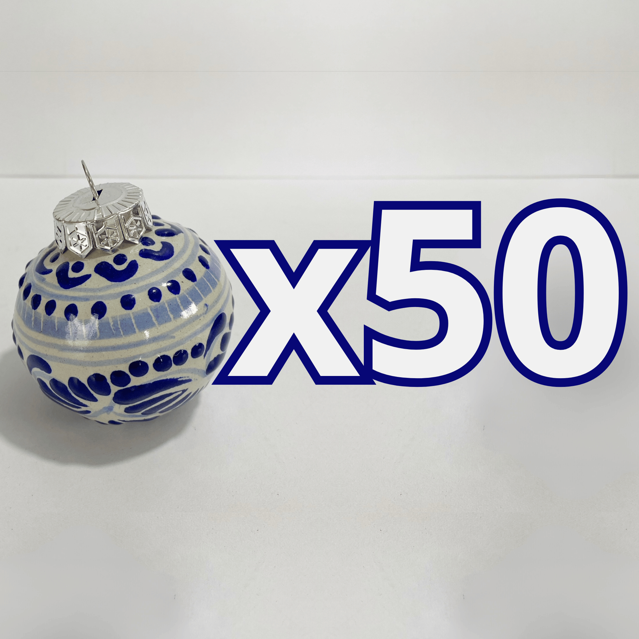 ESFERA NAVIDEÑA FONDO TRADICIONAL CENEFA AZUL COBALTO