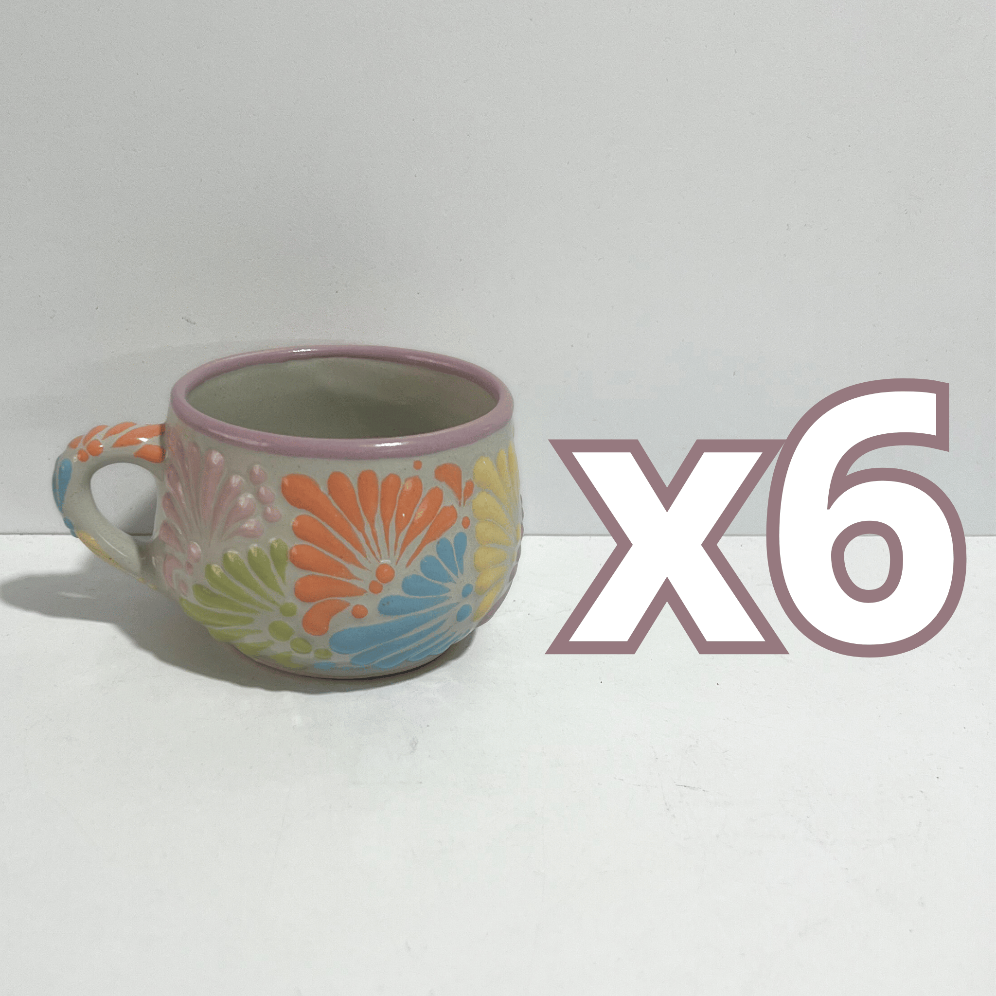 TAZA CHOCOLATERA MEDIANA MIK COLORES PASTEL