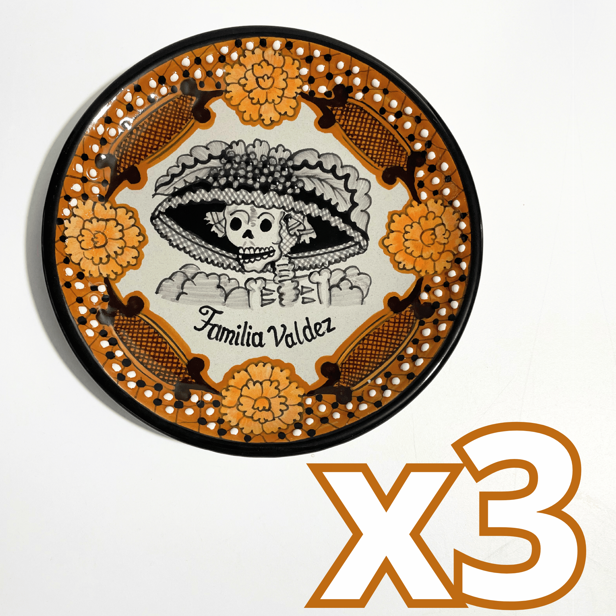 PLATO PLANO PERSONALIZADO CATRINA CEMPASUCHIL