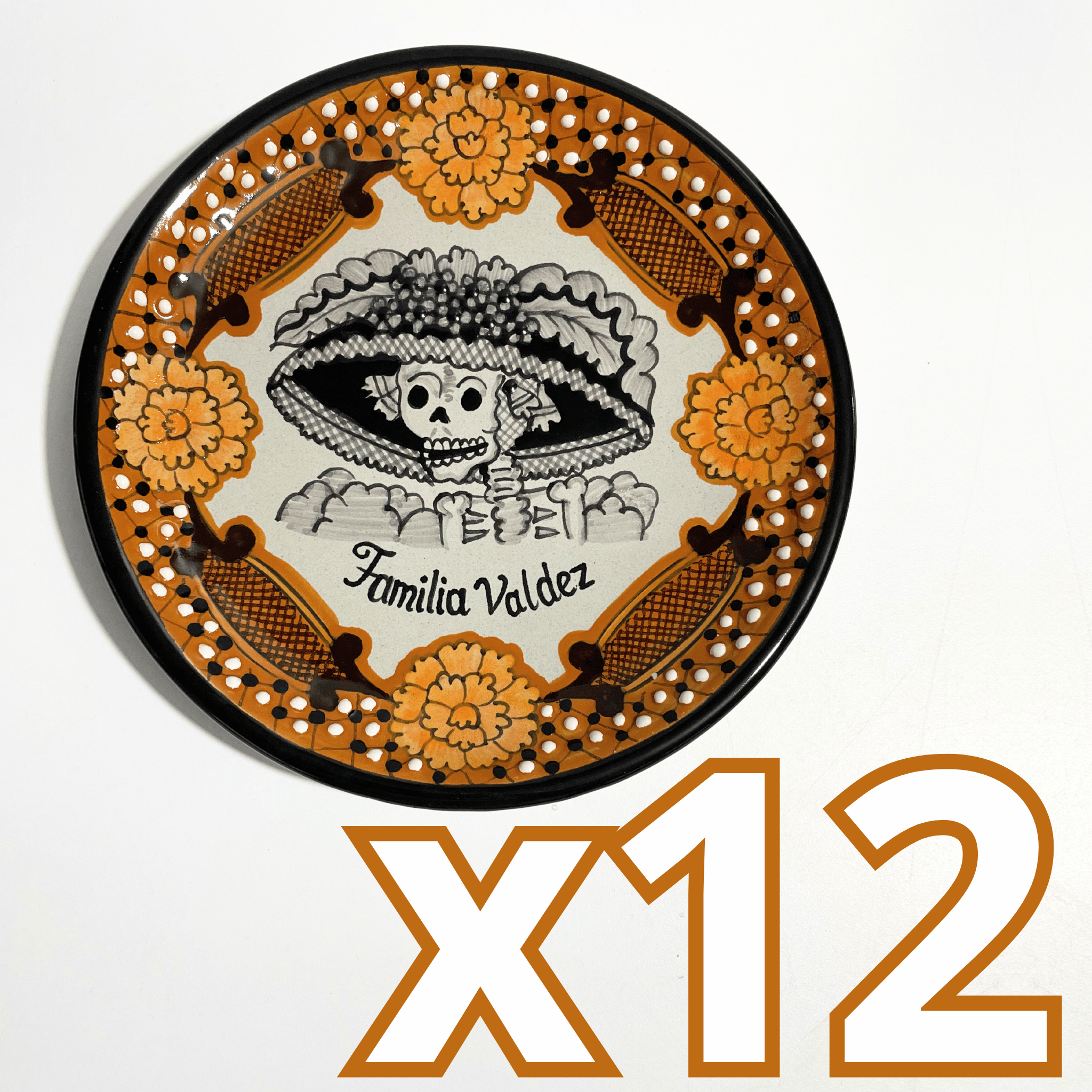 PLATO PLANO PERSONALIZADO CATRINA CEMPASUCHIL