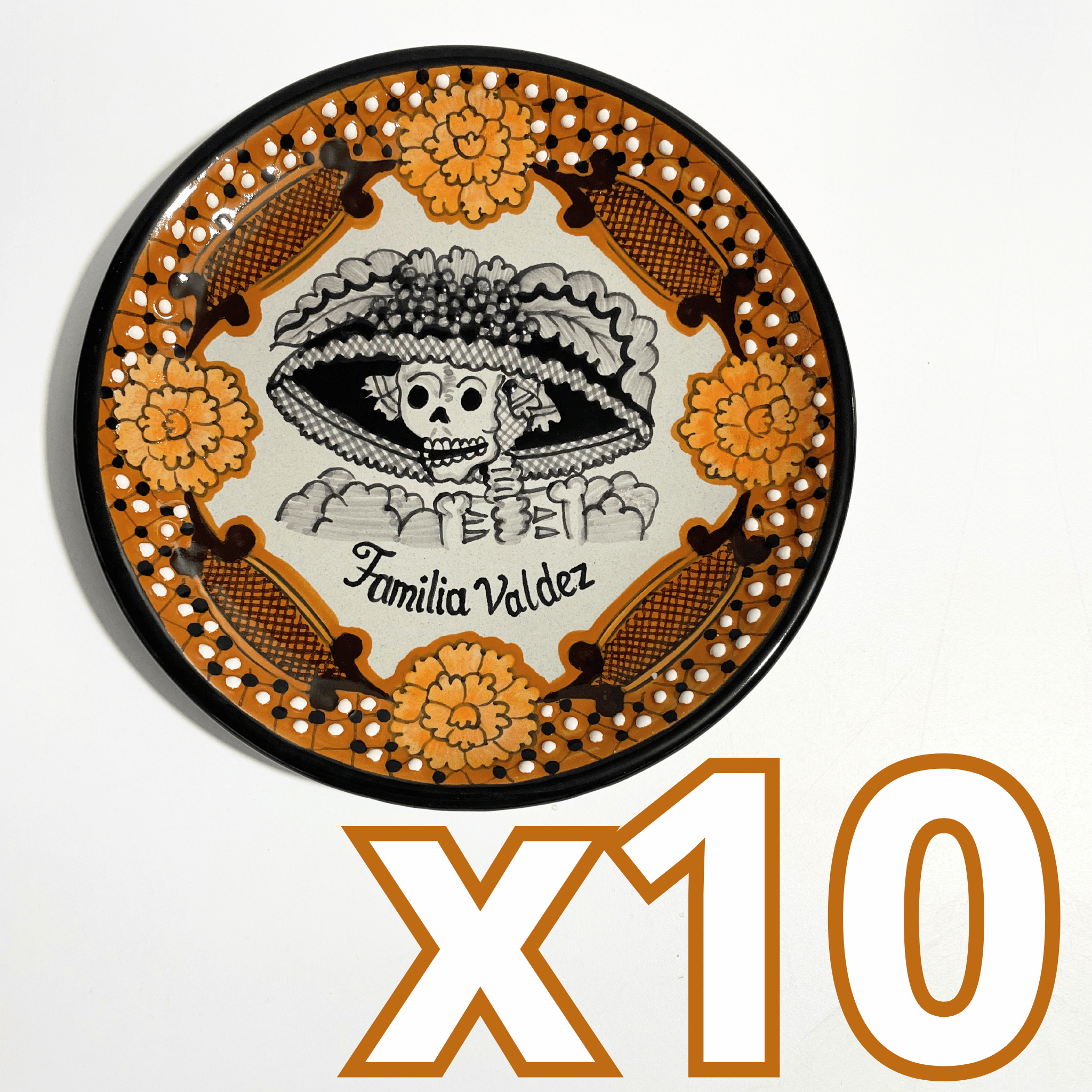 PLATO PLANO PERSONALIZADO CATRINA CEMPASUCHIL